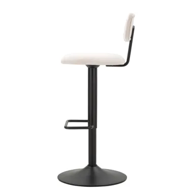 Stołek barowy LIGHT Biały 41x47,5x85-106,5 cm (siedzenie 61-83 cm)
 Zestaw 2 szt
